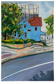 Alice Neel, Blue House (version 2)