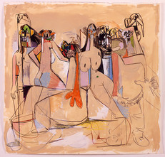 George Condo, Tan Orgy Composition