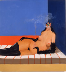 George Condo, Large Reclining Smoker