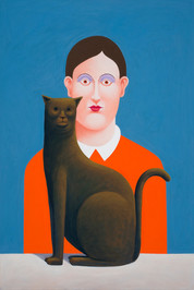 Nicolas Party, Portrait with Cat