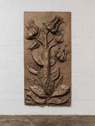 Thomas Houseago, Yet to be titled (flowering plant panel)